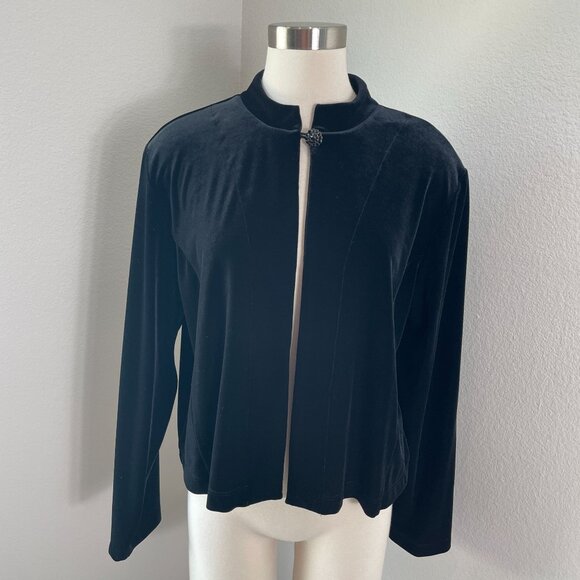 NEW Chicos Womens XL Basic Velvet Mallory Jacket Long Sleeve - Picture 1 of 9